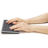 Kensington KB435 EQ Rechargeable Multi-Device Compact Keyboard Grijs, US-International lay-out (QWERTY), Scissor switches, 80% (TKL), USB, 2,4 GHz, Bluetooth 5.4