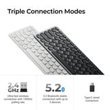 Keychron B4 Pro-K1, toetsenbord Grijs/zwart, US lay-out, Scissor switches, 96%, ABS keycaps, 2.4 GHz / Bluetooth / USB