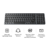 Keychron B4 Pro-K1 toetsenbord Grijs, US lay-out (QWERTY), Scissor switches, 96%, ABS keycaps, 2.4 GHz | Bluetooth | USB