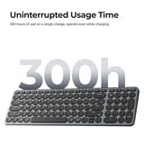 Keychron B4 Pro-K1 toetsenbord Grijs, US lay-out (QWERTY), Scissor switches, 96%, ABS keycaps, 2.4 GHz | Bluetooth | USB