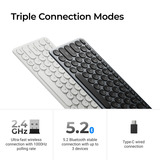 Keychron B4 Pro-K1 toetsenbord Grijs, US lay-out (QWERTY), Scissor switches, 96%, ABS keycaps, 2.4 GHz | Bluetooth | USB