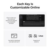 Keychron Q5 Ultra-M3 8K Wireless Custom Mechanical Keyboard, toetsenbord Zwart, US lay-out, Keychron Silk POM Red, 96%, RGB, Hot swap, 8K, 2.4 GHz / Bluetooth 5.2 / USB-C