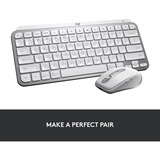 Logitech MX Keys Mini Minimalist Wireless Illuminated Keyboard, toetsenbord Lichtgrijs, US-International, Bluetooth