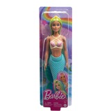 Mattel Barbie Zeemeerminpop met blauw en geel haar en turquoise staart 