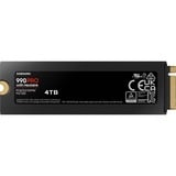 SAMSUNG 990 PRO Heatsink 4 TB SSD MZ-V9P4T0CW, PCIe 4.0 x4, NVMe 2, M.2 2280, RGB leds