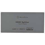SilverStone HS14 4K HDMI2.0 Splitter  hdmi splitter Grijs/zwart