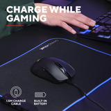 Trust GXT 931 Ybar Draadloze gamingmuis Zwart, 200 - 7.200 dpi, 2.4GHz / Bluetooth / USB