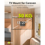 goobay TV Wall Mount Caravan FIXED (S), 13 to 27 inch wandmontage  Zwart