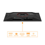 AOC Q27G4ZD QD‑OLED 27" gaming monitor Zwart/rood, 1x HDMI, 1x DisplayPort, USB-A, USB-B, 240 Hz