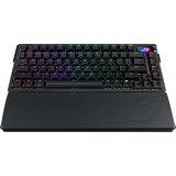 ASUS ROG Azoth Extreme RGB mechanisch gaming toetsenbord Zwart, US lay-out (QWERTY), ROG NX Snow, 75%, RGB leds, Hot-swappable, PBT Double-shot, Bluetooth | 2.4GHz | USB 2.0