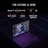 ASUS ROG Zephyrus G16 GA605WI-QP055W 16"  gaming laptop Grijs | Ryzen AI 9 HX 370 | RTX 4070 | 32 GB | 1 TB SSD