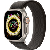 Apple Watch Ultra smartwatch 49 mm, Zwart/grijs Trail-bandje M/L, Titanium, GPS + Cellular