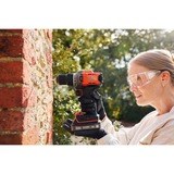 BLACK+DECKER Schroefklop machine/koffer +2x2.0ah schroefboor Oranje/zwart, 2 accu's en oplader inbegrepen