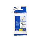 Brother Label tapecassette TZE-FX251 printlint 24 mm, zwart op wit