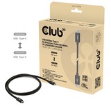 Club 3D USB-C 80Gbps Certified 240W 8k 240Hz kabel Zwart, 1.2m