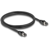 DeLOCK Netwerkabel S/FTP, RJ-45 met Cat.8.1 Zwart, 1 meter