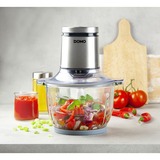 Domo DO9244MC Maxi-chopper met glazen kom hakmolen Zilver/transparant