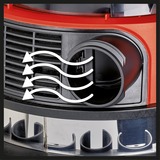 EINHELL Accu Nat-/Droogzuiger TE-VC 36/25 Li S-Solo nat- en droogzuiger Rood/roestvrij staal, Accu en oplader niet inbegrepen 