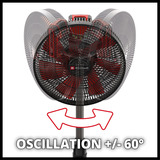 EINHELL GE-CF 18/320 P Li-Solo Accu Ventilator Rood/zwart, Accu en oplader niet inbegrepen