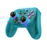 GameSir Nova HD Rumble NS Controller Blauwgroen, PC, Steam, Android, iOS, Switch, Bluetooth / 2.4 GHz / USB