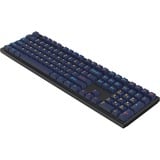 HelloGanss HS108T GC17 RGB mechanisch toetsenbord Zwart, US lay-out (QWERTY), Gateron Yellow, 100%, RGB leds, PBT Doubleshot keycaps, hot swap, 2,4 GHz / Bluetooth / USB-C