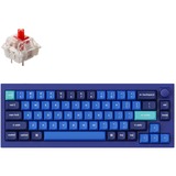 Keychron Q2-O1, toetsenbord blauw, US lay-out, Gateron G Pro Red, RGB leds, 65%, Double-shot PBT, hot swap, Knob