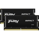 Kingston FURY Impact 32 GB DDR5-5600 (2x 16 GB) laptopgeheugen Zwart, KF556S40IBK2-32, SO-DIMM