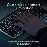 Logitech MX Keys S Combo for Mac, desktopset Grijs/zwart, US-International, Bluetooth Low Energy
