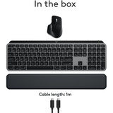 Logitech MX Keys S Combo for Mac, desktopset Grijs/zwart, US-International, Bluetooth Low Energy