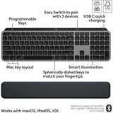 Logitech MX Keys S Combo for Mac, desktopset Grijs/zwart, US-International, Bluetooth Low Energy