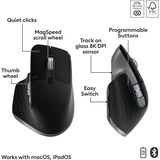 Logitech MX Keys S Combo for Mac draadloze desktopset Grijs, US-International lay-out (QWERTY), 100%, Bluetooth Low Energy