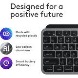 Logitech MX Keys S Combo for Mac draadloze desktopset Grijs, US-International lay-out (QWERTY), 100%, Bluetooth Low Energy