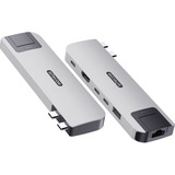 Sitecom 6-in-2 MacBook Air Multiport Hub dockingstation Goud