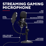 Trust GXT 269 Emita II Streamingmicrofoon Zwart, met tafelstandaard