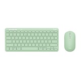 Trust Lyra Multi-Device Wireless Keyboard & Mouse, desktopset Groen, US lay-out, Scissor switches, 800 - 1.600 dpi, 2,4 GHz USB, Bluetooth, 65%