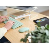 Trust Lyra Multi-Device Wireless Keyboard & Mouse, desktopset Groen, US lay-out, Scissor switches, 800 - 1.600 dpi, 2,4 GHz USB, Bluetooth, 65%