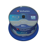 Verbatim BD-R SL Datalife 25 GB blu-ray media 6x, 50 stuks