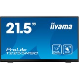 iiyama ProLite T2255MSC-B1 21.5" monitor Zwart, Touch, HDMI, DisplayPort, USB, Audio