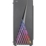 Aerocool Delta G-BK-v1 midi tower behuizing Zwart | 3x USB-A | RGB | Tempered Glass