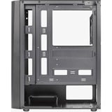 Aerocool Delta G-BK-v1 midi tower behuizing Zwart | 3x USB-A | RGB | Tempered Glass