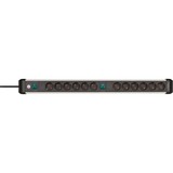 Brennenstuhl Premium-Alu-Line stekkerdoos 12-voudig stekkerdoos Zwart/zilver