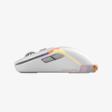 Glorious Model O 3 Wireless gaming muis Wit, Tot 30.000 dpi, RGB, USB / 2.4 GHz / Bluetooth
