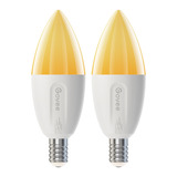 Govee Slimme, dimbare E14 ledlampen (2-pack) 2.4GHz Wi-Fi + Bluetooth