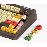 Iqunix OG80 Happy Ape Wireless Mechanical Keyboard Zwart, US lay-out (QWERTY), IQUNIX Moonstone Turbo, 80% (TKL)	, RGB leds, Hot-swappable, PBT, 2.4GHz | Bluetooth 5.1 | USB-C