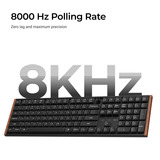 Keychron K5 Ultra 8K Wireless Custom Mechanical Keyboard Zwart, US lay-out (QWERTY), Keychron Milk POM Brown, 100%, RGB leds, LSA Double-shot PBT, USB-C | 2.4 GHz | Bluetooth 5.2
