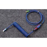 Keychron Premium Coiled Aviator Cable USB-C 3.2 Gen 1  kabel Zwart, 1,08 meter, rechte stekker