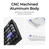 Keychron Q1 HE 8K Magnetic Switch Keyboard, toetsenbord Wit, US lay-out, Keychron Ultra-Fast Lime, 75%, RGB, Hot swap, 8K