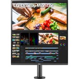 LG DualUp 28MQ780-B 27.6" monitor Zwart, 2x HDMI, 1x DisplayPort, 3x USB-A, USB-C