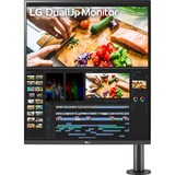 LG DualUp 28MQ780-B 27.6" monitor Zwart, 2x HDMI, 1x DisplayPort, 3x USB-A, USB-C