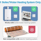 MEROSS MTS200W Smart Wi-Fi Thermostat for Boiler/Water Heating System, 2 stuks Wit
